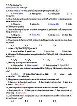 Bài tập trắc nghiệm môn Hóa học 11